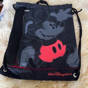 Walt Disney World Black Mickey Mouse Backpack Satchel Bag